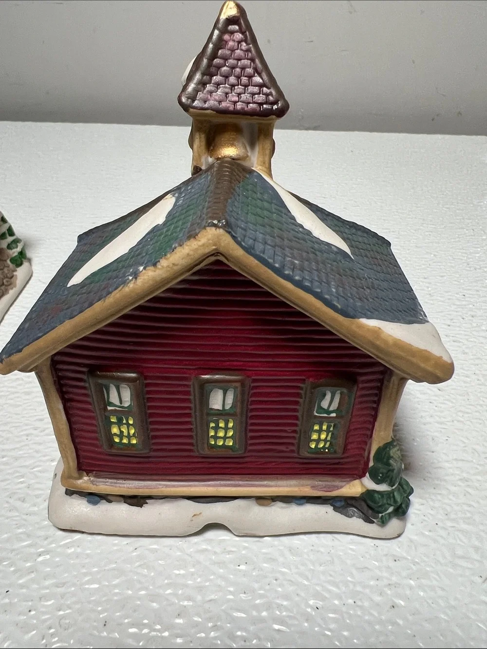 Porcelain Christmas Church and School